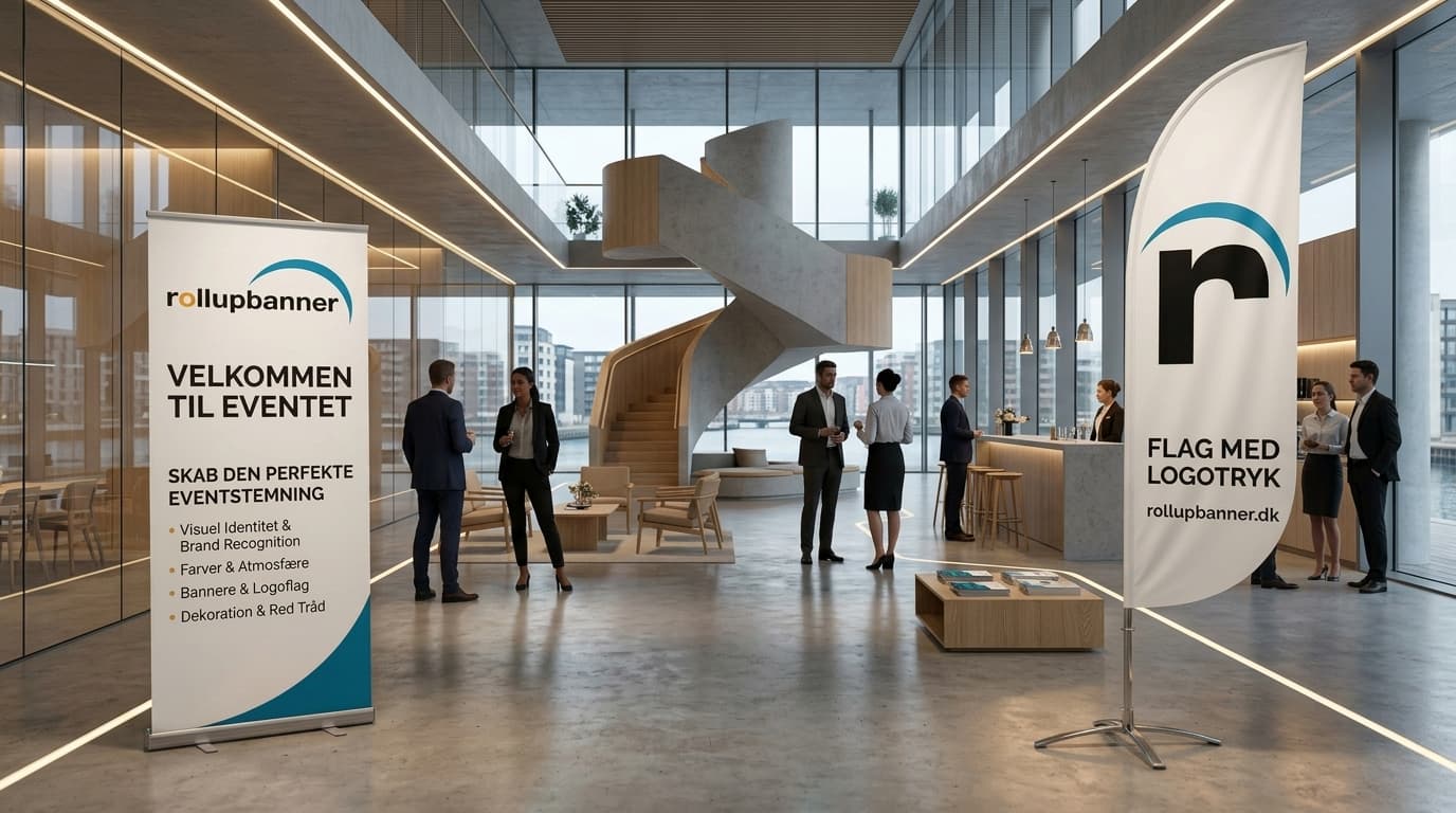 Rollup i receptionen med plads til gæster og daglig drift